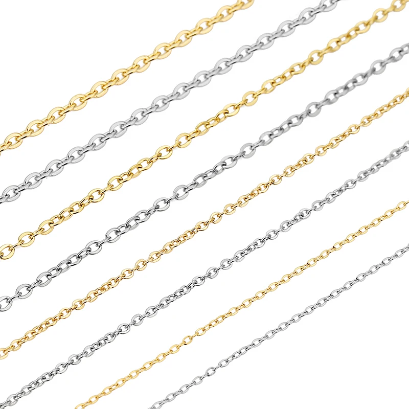 5meters Stainless Steel Link Chains Bulk Lot 1 1.5 2 2.5mm Gold Color Necklace Chains for Diy Bracelet Supplies Jewelry Making thumbnail 5
