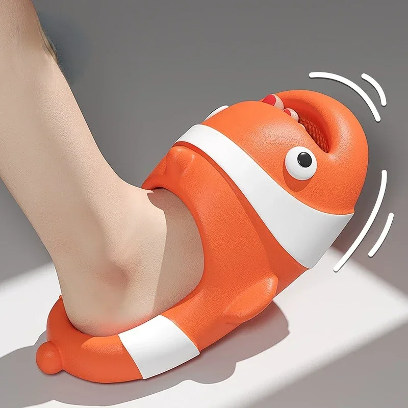 Cute Clownfish Slippers Men Women House fish Shoes Platform Soft EVA Indoor Outdoor Summer Beach Slides Anti Slip Funny Footwear thumbnail 5
