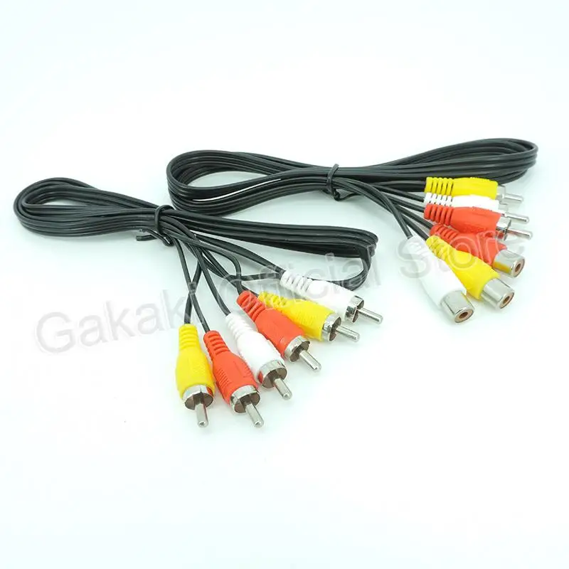 1M/1.5M/3Meter 3 RCA Male to 3 RCA Male female connector Composite Audio Video AV extension Cable Plug Cables thumbnail 5