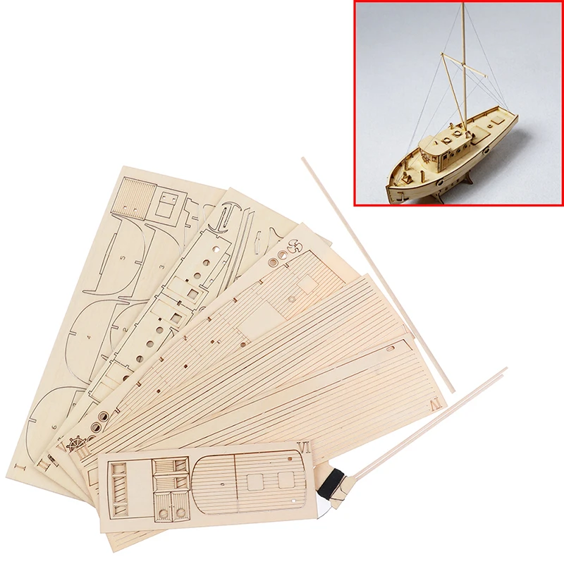 Hot sale 1/30 Nurkse Assembly Wooden Sailboat DIY Wooden Kit Puzzle Toy Sailing Model Ship Gift for Children and Adult thumbnail 2