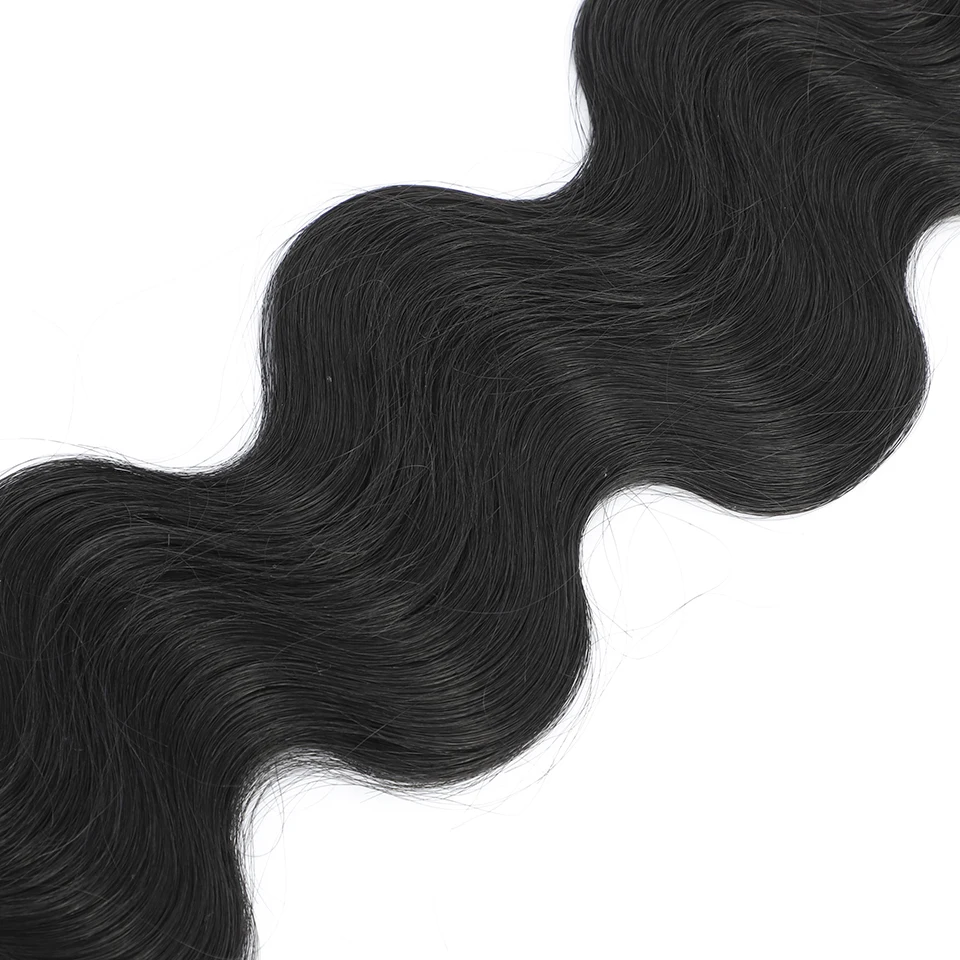 Body Wave Bundles Brazilian Hair Weaving Soft Natural Synthetic Hair Extensions Colorful Body Wave Top Quality Thick Hair thumbnail 5