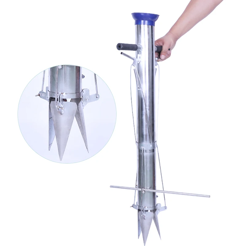 Mini Vegetable Tomato Potato Transplanter Rapid Seeder Stainless Steel Hand Planter Seedling Transplanting Device Seeder thumbnail 5