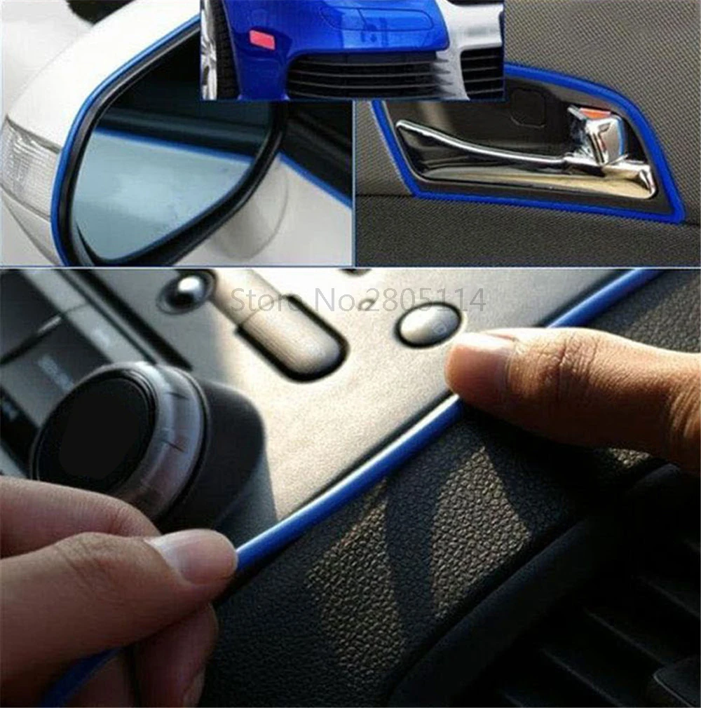 5M Car Styling Thread Interior Decorative Stickers Brands Decals Trims 3D Strips Stickers on Car Accessories Car-styling thumbnail 6