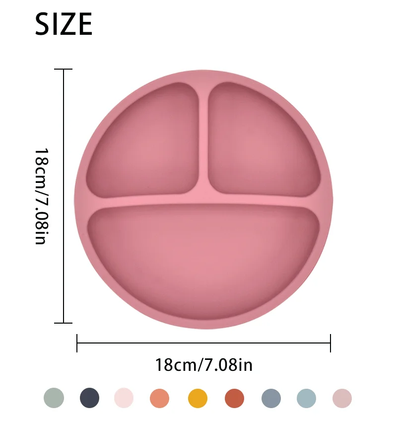 5Pcs/Set Baby Soft Silicone Tableware Kid Feeding Dishe Sucker Plate Bowl Spoon Fork Set Children Dishes Non-slip Dinnerware Set thumbnail 3