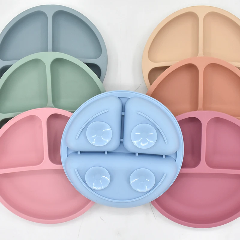 5Pcs/Set Baby Soft Silicone Tableware Kid Feeding Dishe Sucker Plate Bowl Spoon Fork Set Children Dishes Non-slip Dinnerware Set thumbnail 5