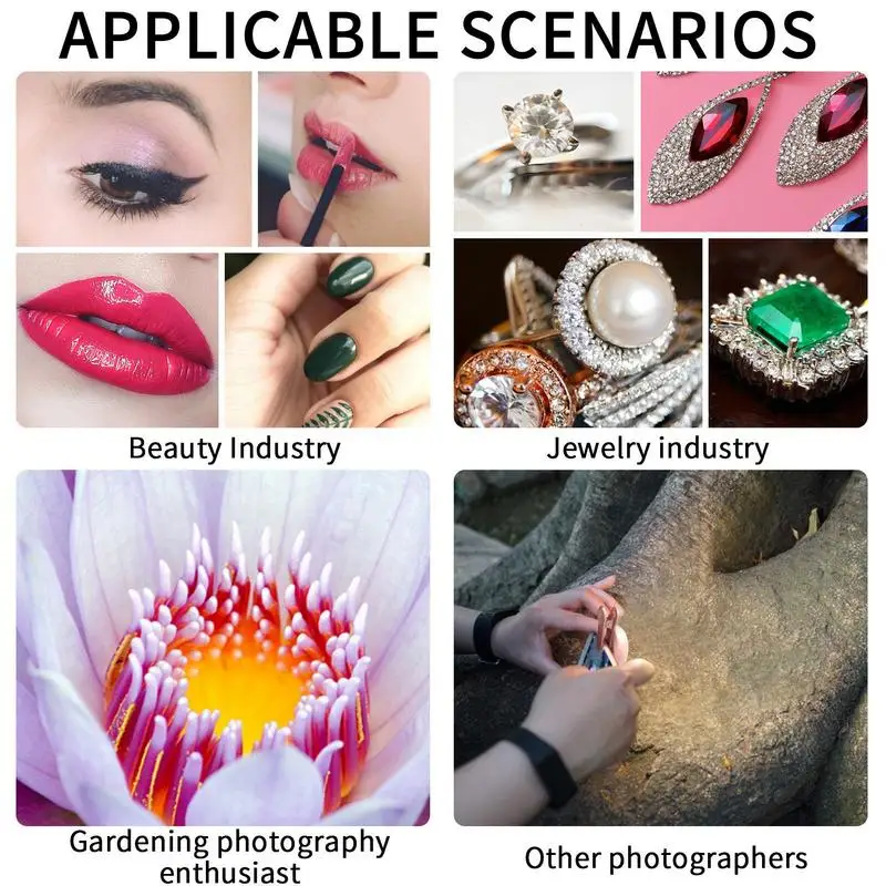 Macro Lens for Mobile 20X Fill Ring Light Selfie Live Lamp Camera Lens with LED Universal Flash Smartphone Portable Light Clip thumbnail 5
