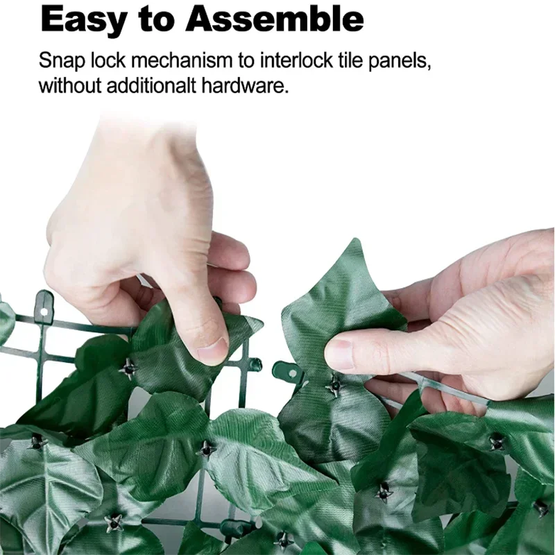 100X300cm Artificial Ivy Fence Plant Grass Wall Panel Faux Green Leaf Hedge Privacy  Screen Outdoor Home Garden Balcony Decor thumbnail 3