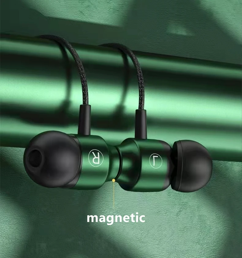 Gamer Wired Headphones Gaming Wired Earphone Metal HiFi Bass Stereo 3.5mm Earphone Earbud For Phone Computer Mic L Jack Magnetic thumbnail 3