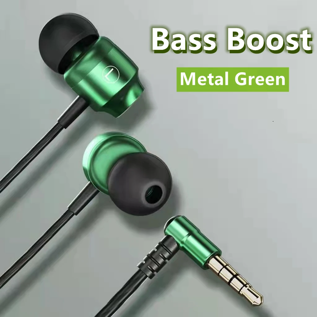 Gamer Wired Headphones Gaming Wired Earphone Metal HiFi Bass Stereo 3.5mm Earphone Earbud For Phone Computer Mic L Jack Magnetic thumbnail 2