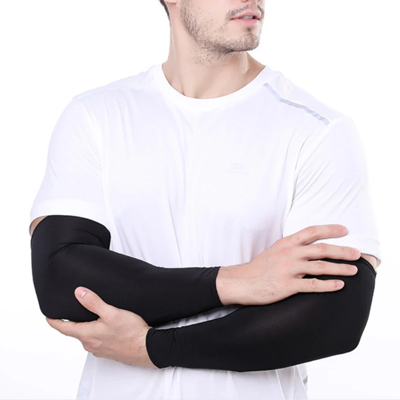 2Pcs Unisex Cooling Arm Sleeves Cover Sports Running UV Sun Protection Outdoor Men Fishing Cycling Sleeves for Hide Tattoos thumbnail 4