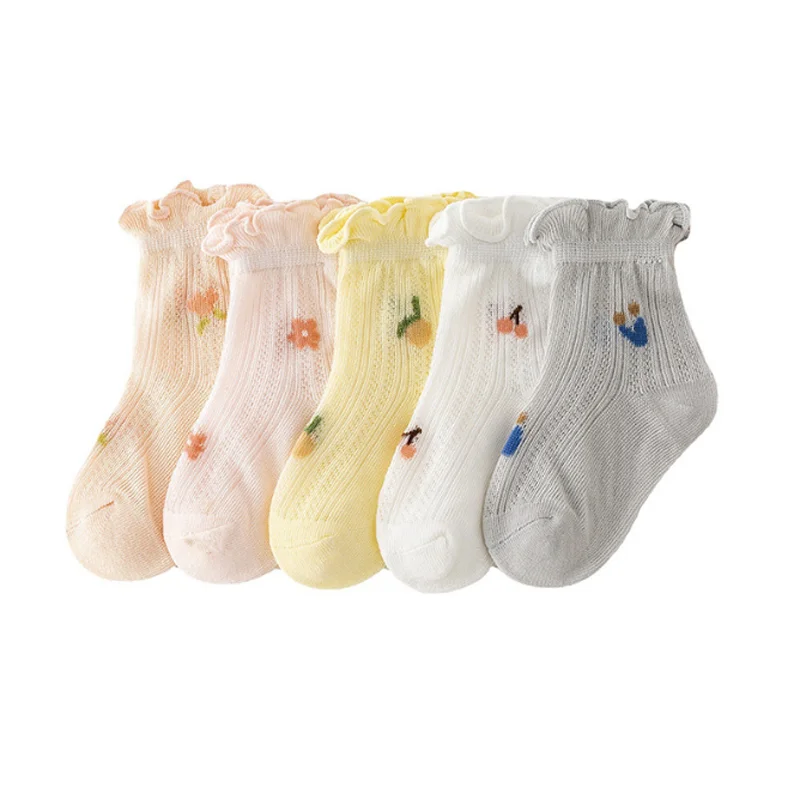 3Pair/lot New Newborn Baby Socks Summer Thin Casual Kids' Baby thumbnail 4