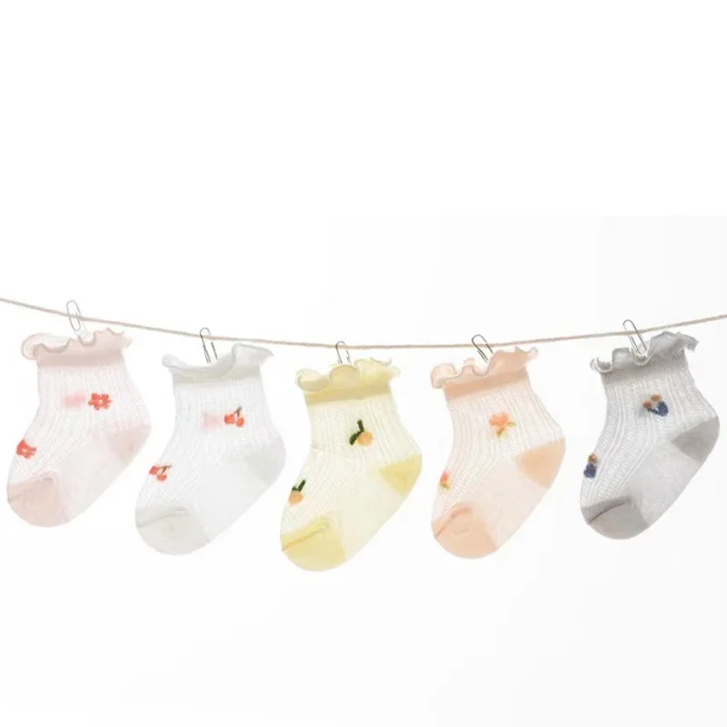 3Pair/lot New Newborn Baby Socks Summer Thin Casual Kids' Baby thumbnail 2