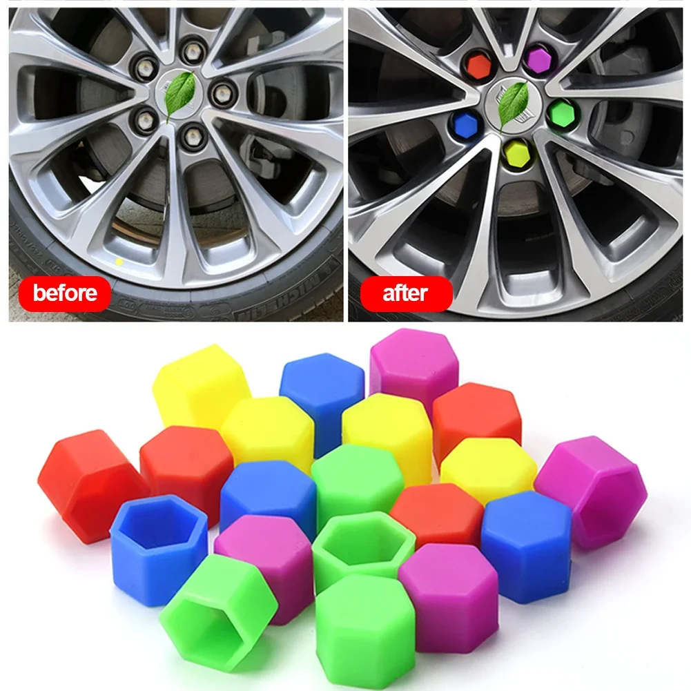 20Pcs 15/17/19/21mm Noctilucent Car Wheel Caps Bolts Anti Rust Covers Nuts Silicone Auto Wheel Hub Protectors Screw Cap thumbnail 4