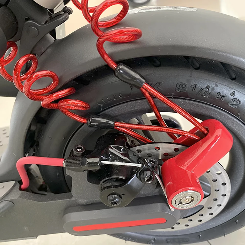 Anti-theft Lock Bicycle Motorcycle Mountain Bike Electric Scooter Disc Brake Lock Brake Disc Lock Reminder Rope thumbnail 3