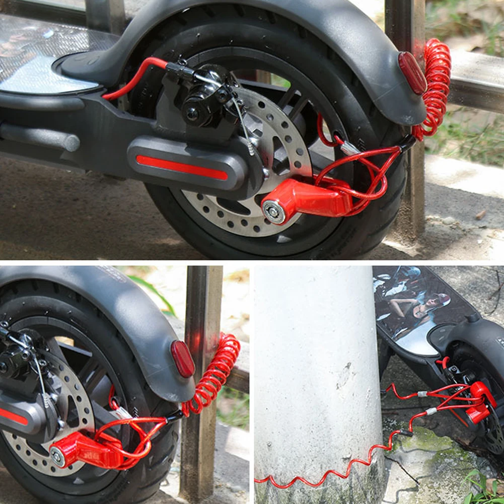 Anti-theft Lock Bicycle Motorcycle Mountain Bike Electric Scooter Disc Brake Lock Brake Disc Lock Reminder Rope thumbnail 6