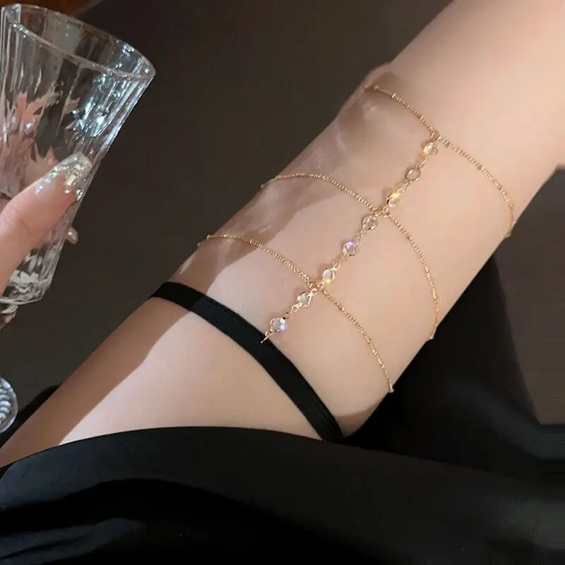 Bohemian Elastic Band Leg Thigh Chain Women Beach Sexy Long Tassel Multilayer Adjustable Body Jewelry Dress Decorate Unisex thumbnail 5