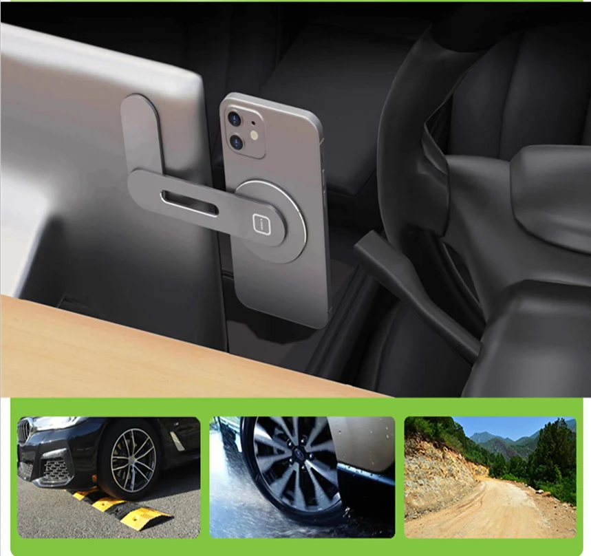 Invisible Foldaway Car Phone Mount Holder 15W Magnetic Magsafe Macsafe Wireless Charger for Tesla Model 3 Y X S BYD Atto 3 thumbnail 2