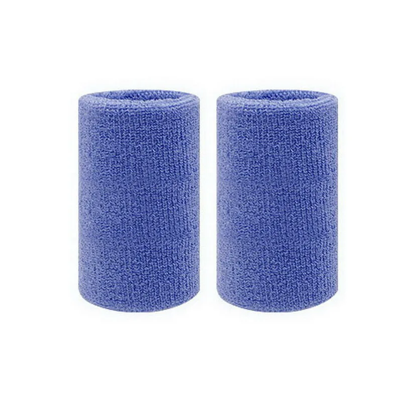 2 Pcs Towel Sports Wristbands Tennis Sweat Bands Wrist Guard For Basketball Volleyball padel Fitness Sweatbands Wrist Wrap Cuff thumbnail 2