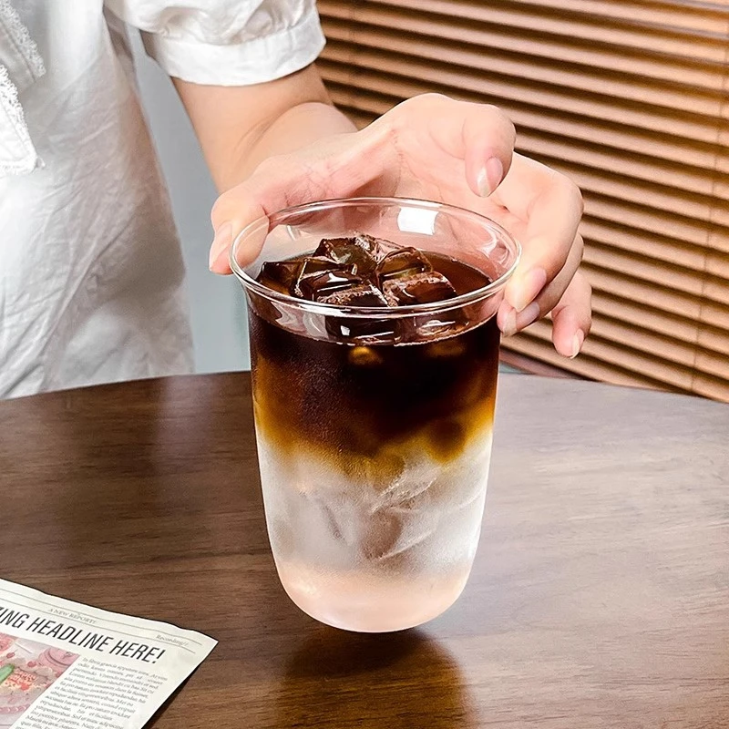 1/6pcs Japanese Glass Cup Milk Coffee Glass Mug Transparent Mug Beer Ins Water Drinking Cup Kitchen Accessory Water Glass Cups thumbnail 5