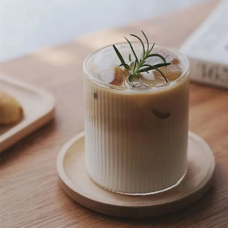 1/6pcs Japanese Glass Cup Milk Coffee Glass Mug Transparent Mug Beer Ins Water Drinking Cup Kitchen Accessory Water Glass Cups thumbnail 2