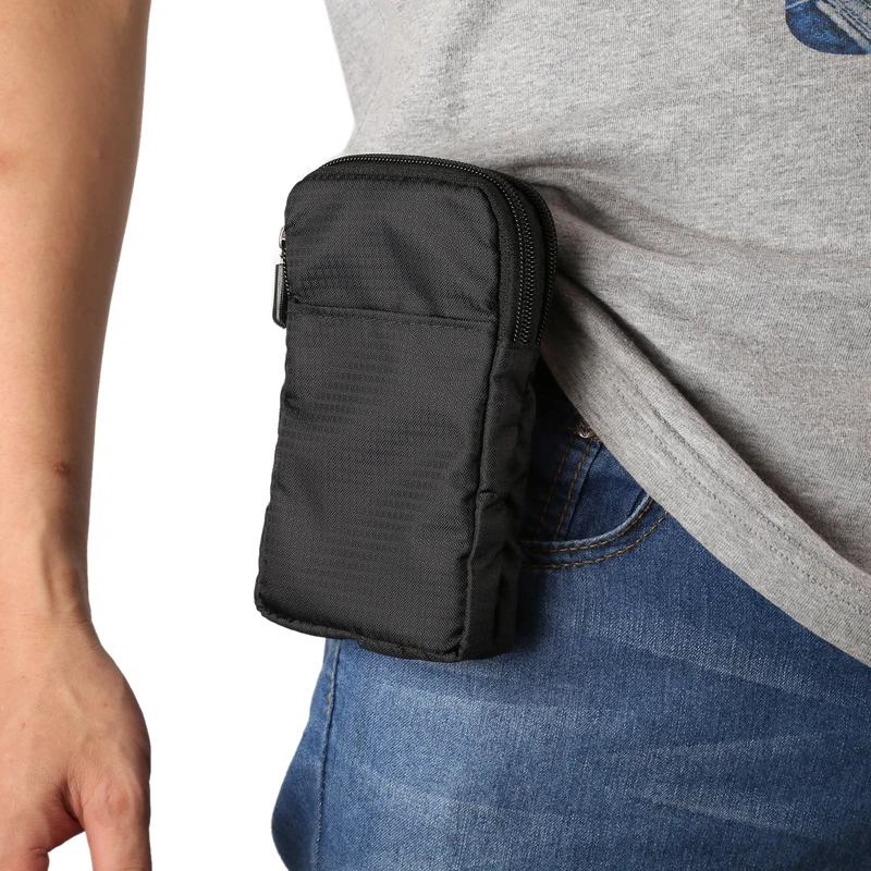 Universal Mobile Phones Pouch Wallet Case Belt Clip Waist Bag For Smartphone iPhone 14 13 12 Pro Max Samsung Huawei Xiaomi LG thumbnail 5