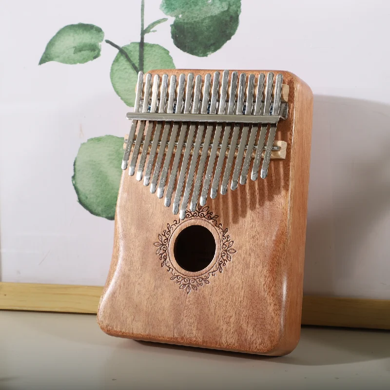 Kalimba music instrument Thumb Piano 17 Keys Mahogany Wood Finger Piano Combinations Gifts for Kids Portable Mbira Finger Piano thumbnail 4