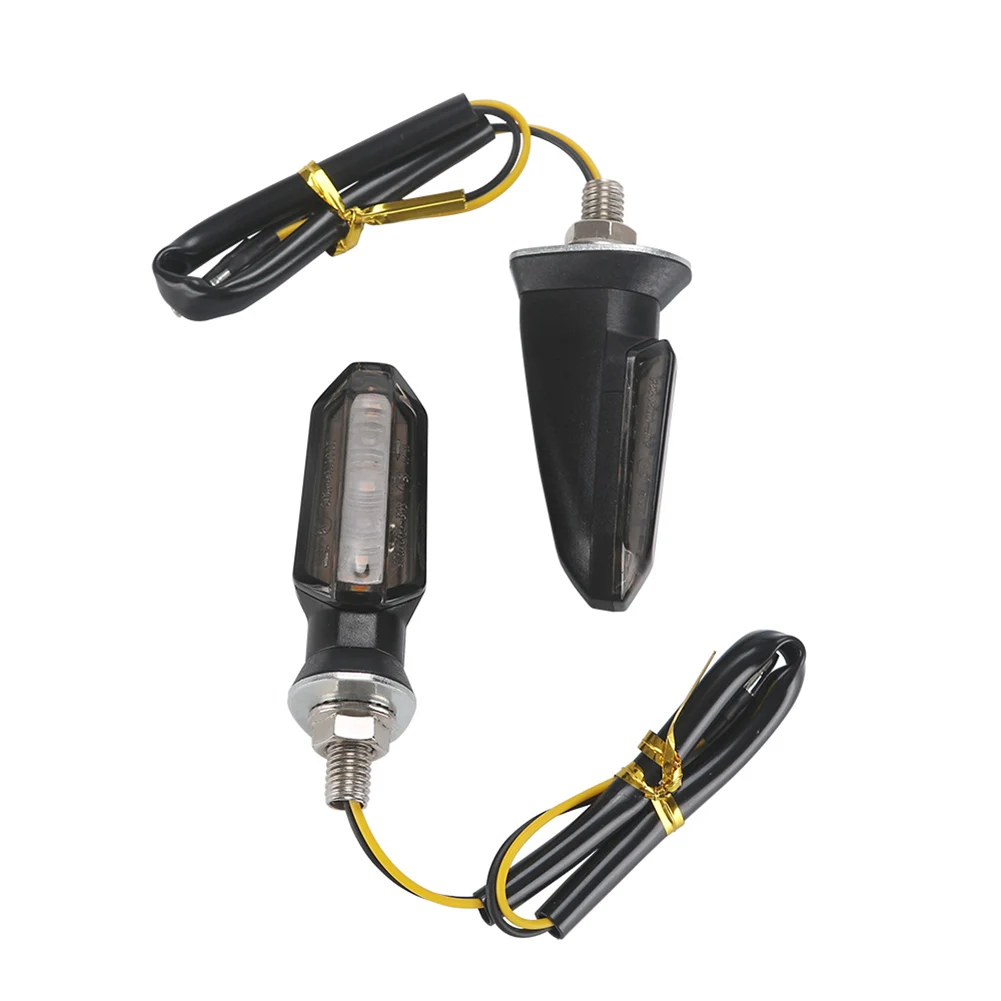 1 Pair Mini LED Motorcycle turn signal light Smoke Flasher motorcycle led Motorbike Lamp Amber Blinker LED Indicators Light 12V thumbnail 2