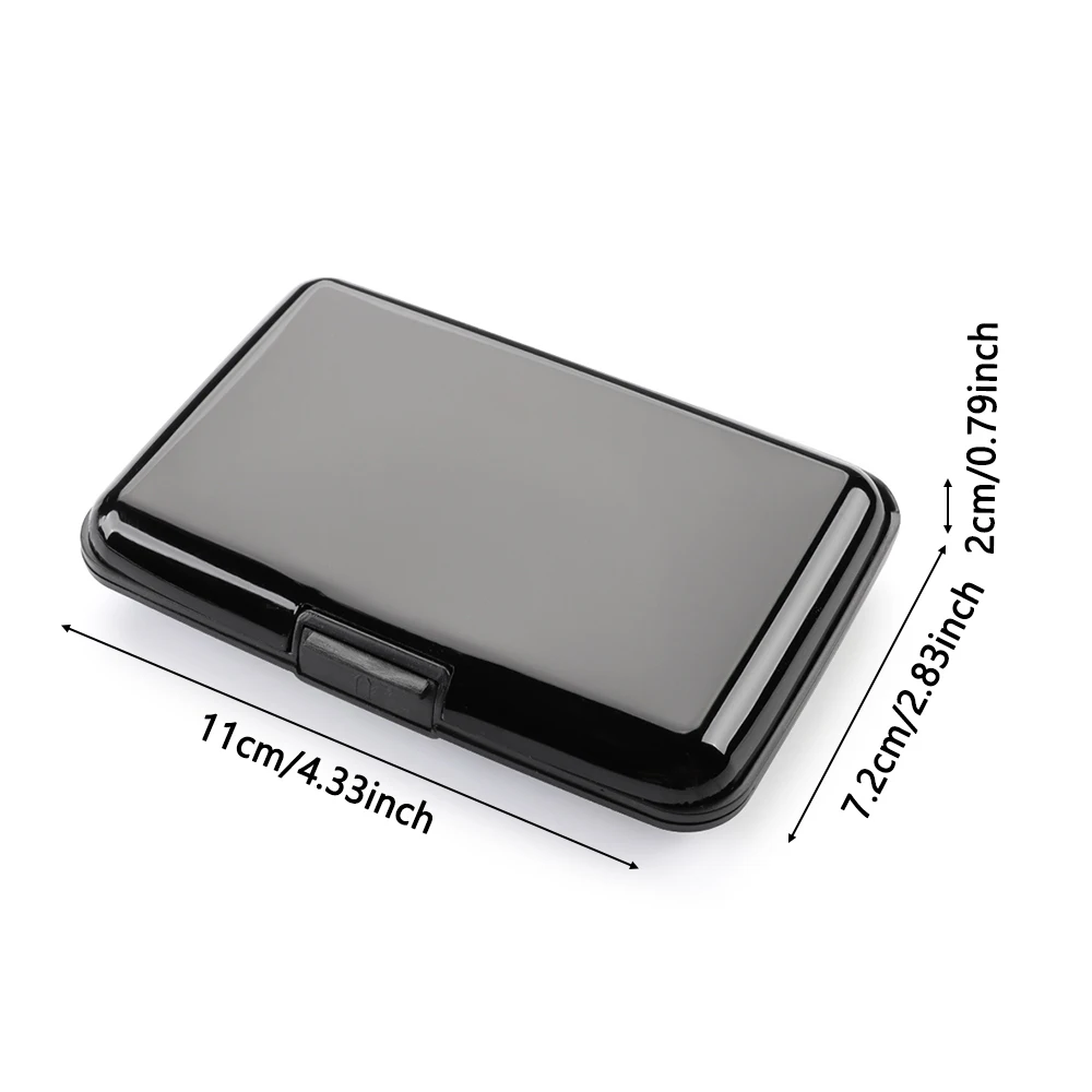 6 Card Slot RFID Blocking Credit Card Holder Men Women Coin Purse Aluminum Metal Waterproof Anti-Theft Wallet Business Card Case thumbnail 5