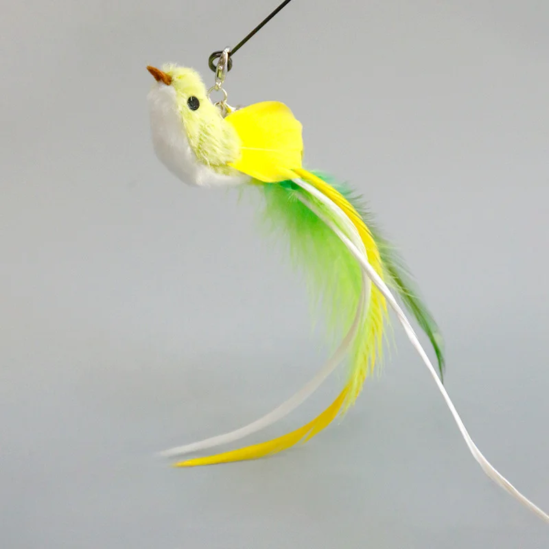 Handfree Bird/Feather Cat Wand with Bell Powerful Suction Cup Interactive Toys for Cats Kitten Hunting Exercise Pet Products thumbnail 6