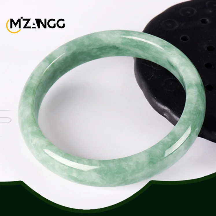 Natural China Jade Bangle Bracelet Charm Jewellery Fashion Accessories Hand-Carved Emerald Bangles Lady Party Gift thumbnail 3