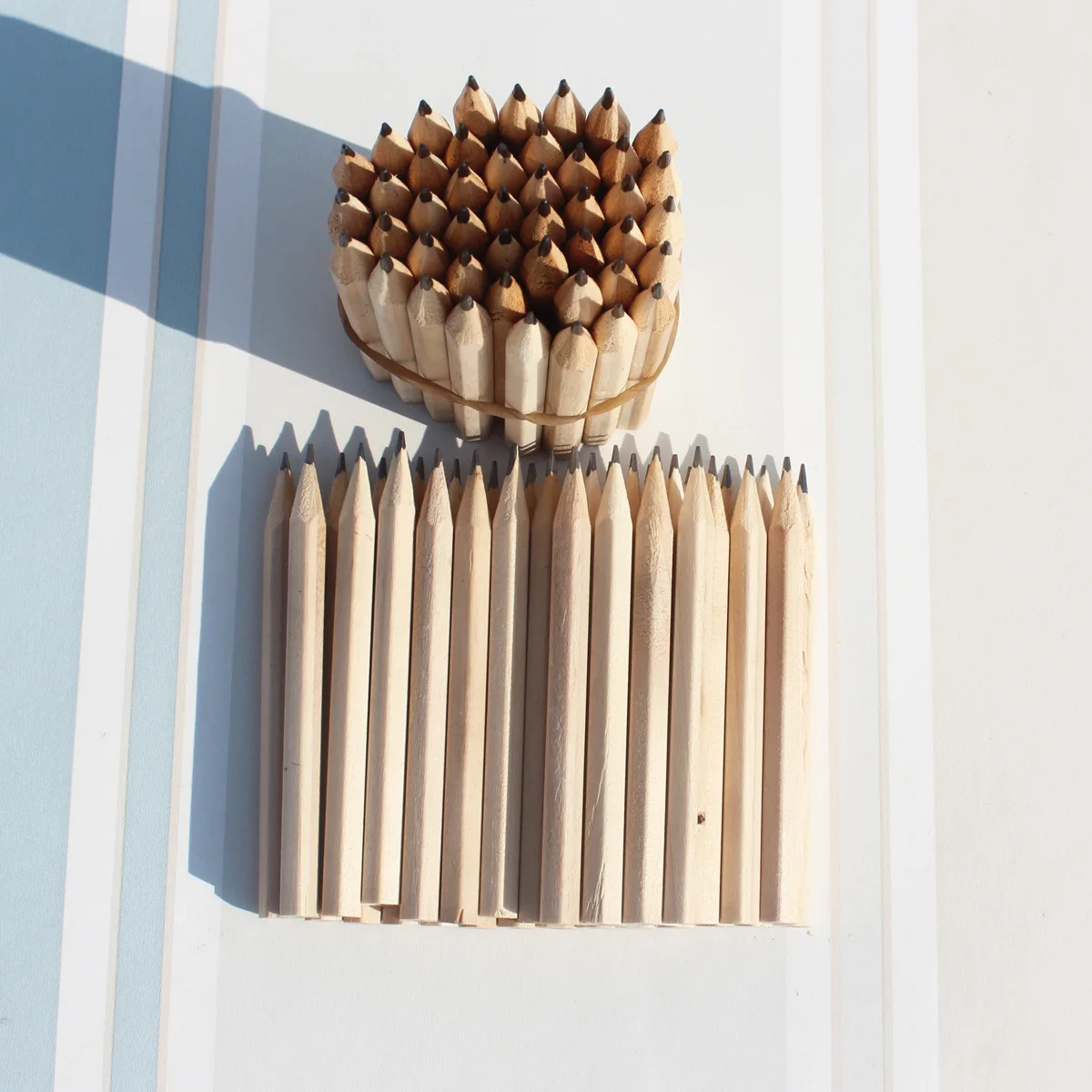 20pcs Mini Short Wood Pencil Simple Black Sketching Pencils Back To School Writing Stationery thumbnail 5