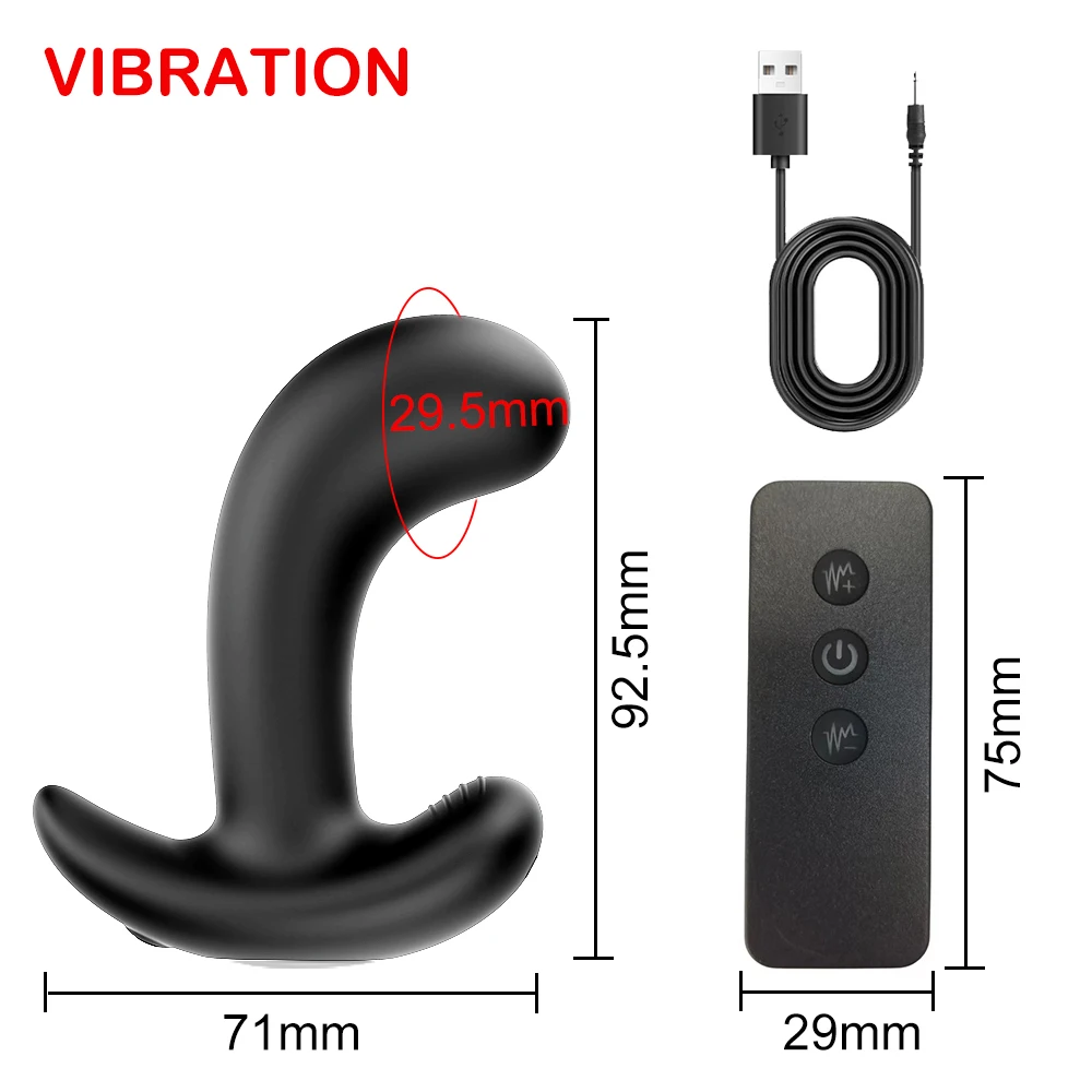 Prostate Massage Vibrating Butt Plugs Wireless Remote Control Anal Plug Vibrators G-spot Stimulator Adult Sex Toys for Women Men thumbnail 6