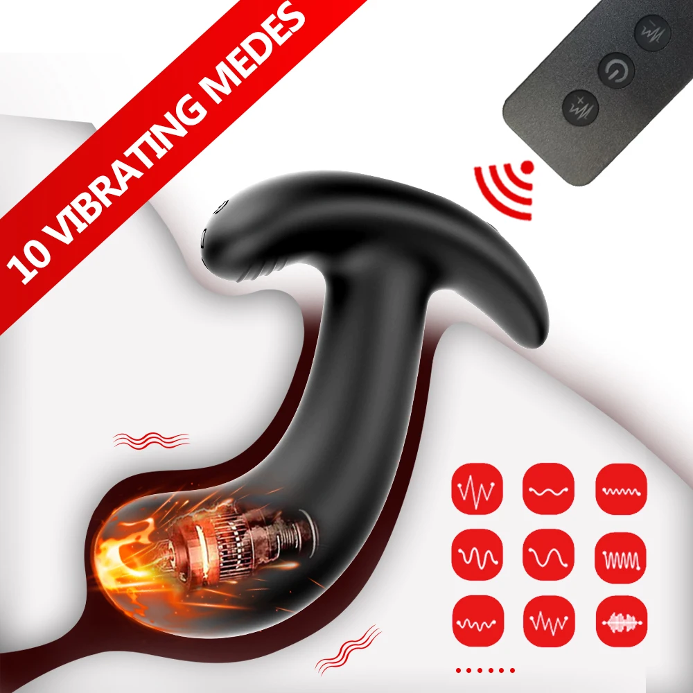 Prostate Massage Vibrating Butt Plugs Wireless Remote Control Anal Plug Vibrators G-spot Stimulator Adult Sex Toys for Women Men thumbnail 2