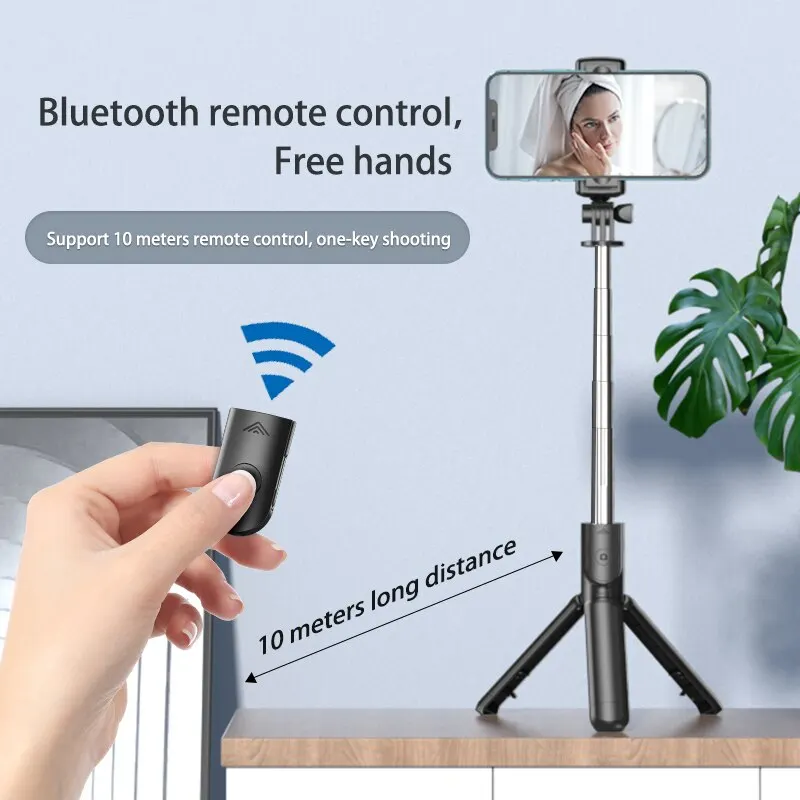 Bluetooth Wireless Selfie Stick Mini Tripod Extendable Monopod Remote Shutter For iPhone Samsung Xiaomi Phone Holder thumbnail 3