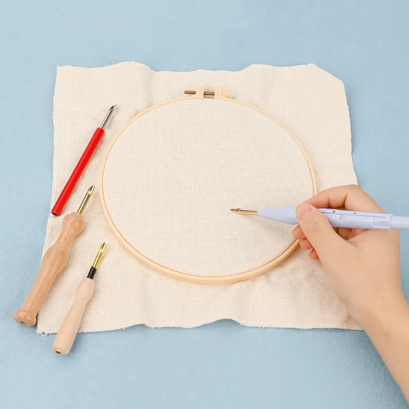 Monk Cloth Punch Needle Craft Cloth Cotton Embroidery Kit Needlework Fabric Monks Cloth DIY Needlework Pen Handmade Supplies thumbnail 2
