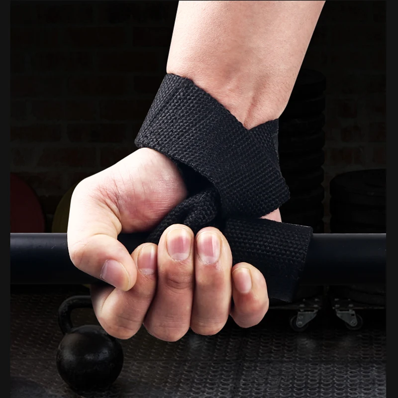 Cotton Weightlifting Straps, Strength Training Power Lifting Strap,Adjustable,Non-slip,Gym Fitness,Sports Grip Band thumbnail 5