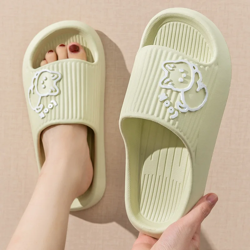 Summer Slippers Bathroom Platform Non-Slip Home Bear Cartoon Flip Flops Beach Women Slipper Sandals Slides Indoor Outdoor 2023 thumbnail 2