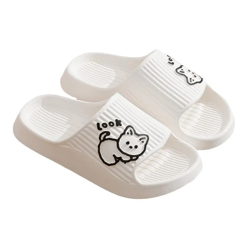 Summer Slippers Bathroom Platform Non-Slip Home Bear Cartoon Flip Flops Beach Women Slipper Sandals Slides Indoor Outdoor 2023 thumbnail 6