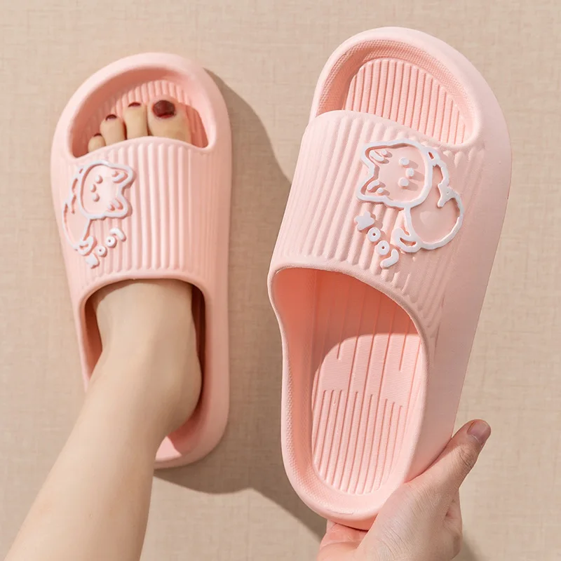 Summer Slippers Bathroom Platform Non-Slip Home Bear Cartoon Flip Flops Beach Women Slipper Sandals Slides Indoor Outdoor 2023 thumbnail 3