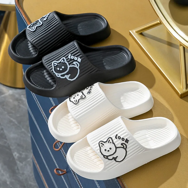 Summer Slippers Bathroom Platform Non-Slip Home Bear Cartoon Flip Flops Beach Women Slipper Sandals Slides Indoor Outdoor 2023 thumbnail 5