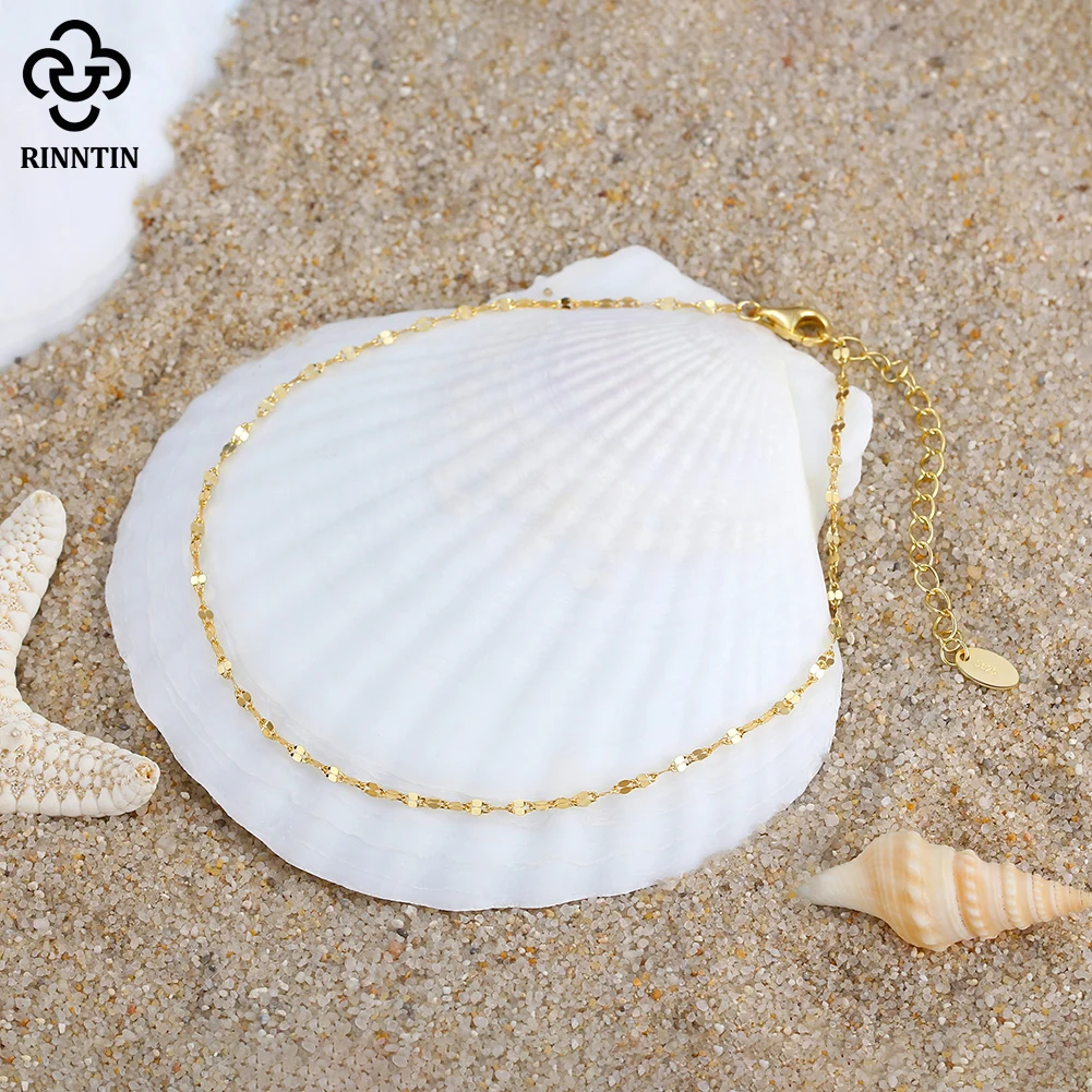 Rinntin 925 Sterling Silver Fish Lips Chain Anklet for Women Fashion Foot Bracelet Summer Sexy Silver Ankle Straps Jewelry SA33 thumbnail 4