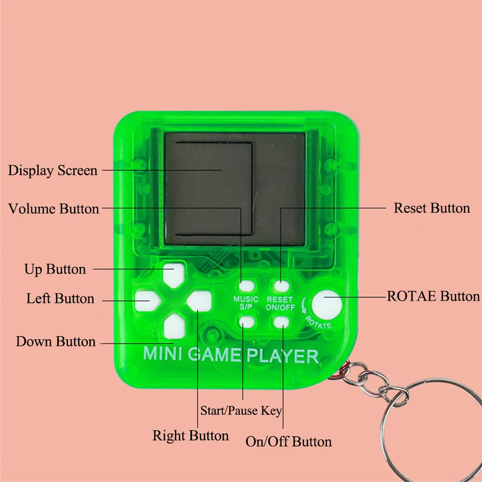 GAMINJA Retro Mini Handheld Game Players Classic Electronic Games Hand Held Console Game Child Puzzle Gaming Console Toys Gift thumbnail 2
