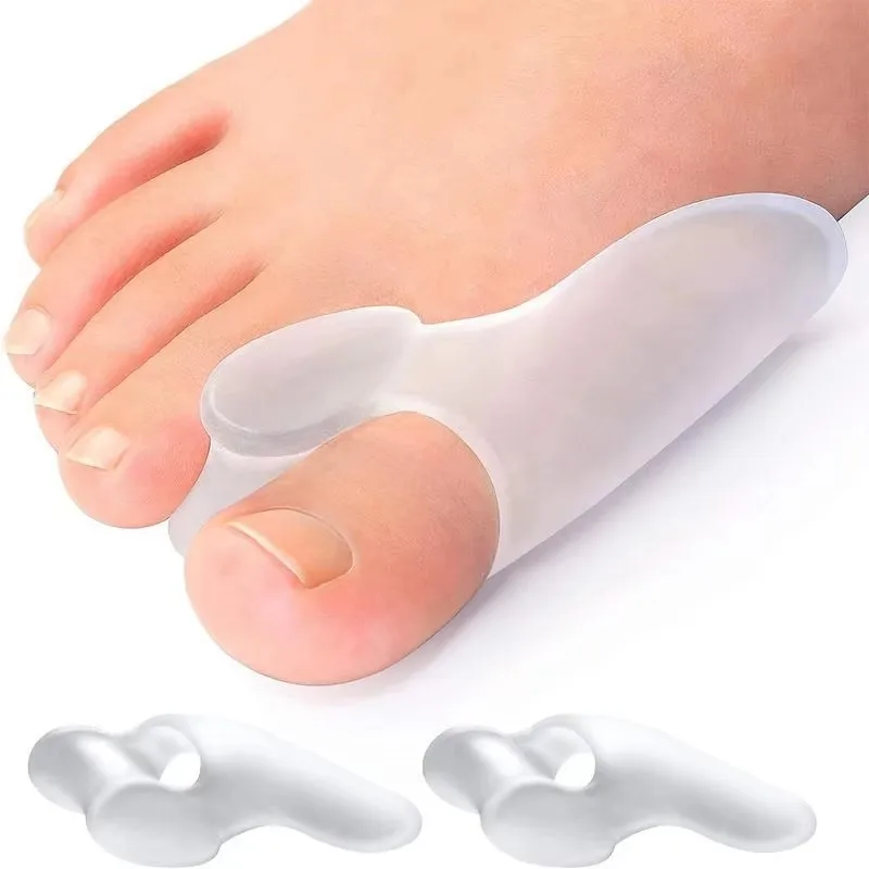 2Pcs Silicone Gel Thumb Corrector Bunion Foot Toe Hallux Valgus Protector Separator Finger Straightener Adjuster Foot Care Tool thumbnail 3
