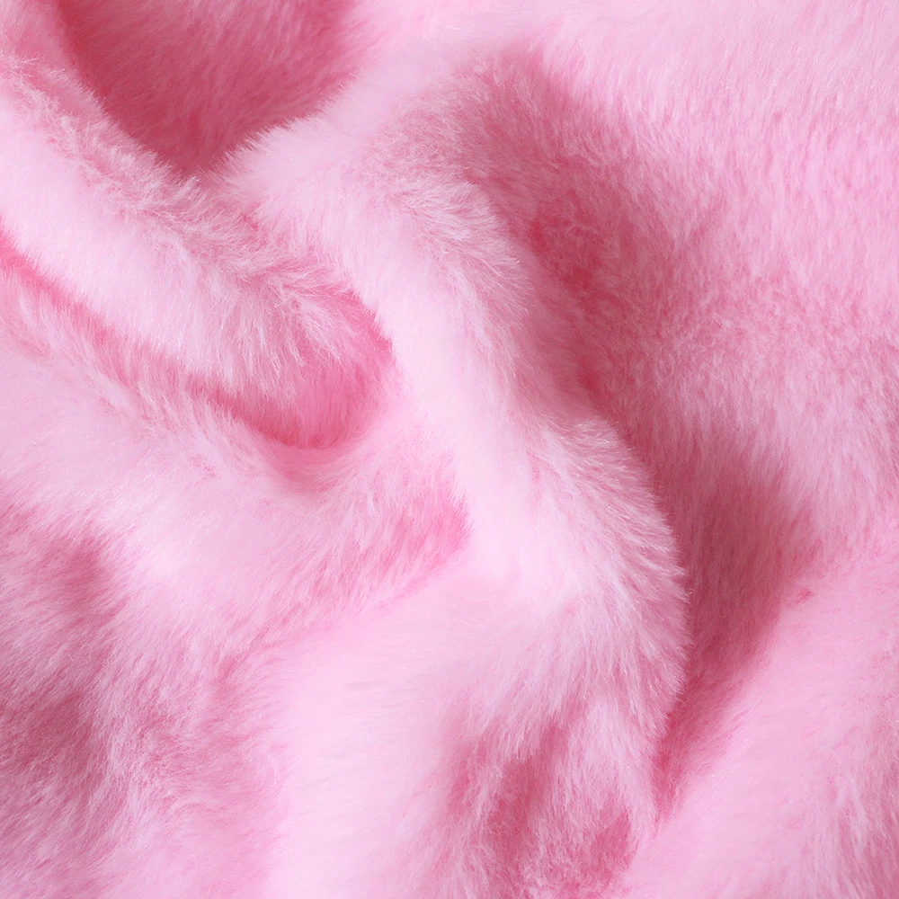 7MM Plush Fabric Fabric Pure color Solf Atrtificial Rabbit Fur Doll Clothing Pillow DIY Decoration material thumbnail 2
