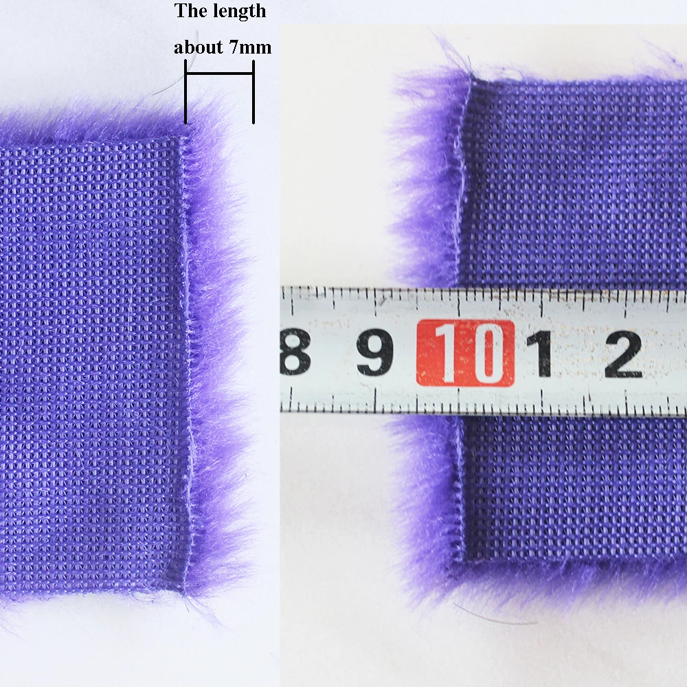 7MM Plush Fabric Fabric Pure color Solf Atrtificial Rabbit Fur Doll Clothing Pillow DIY Decoration material thumbnail 4