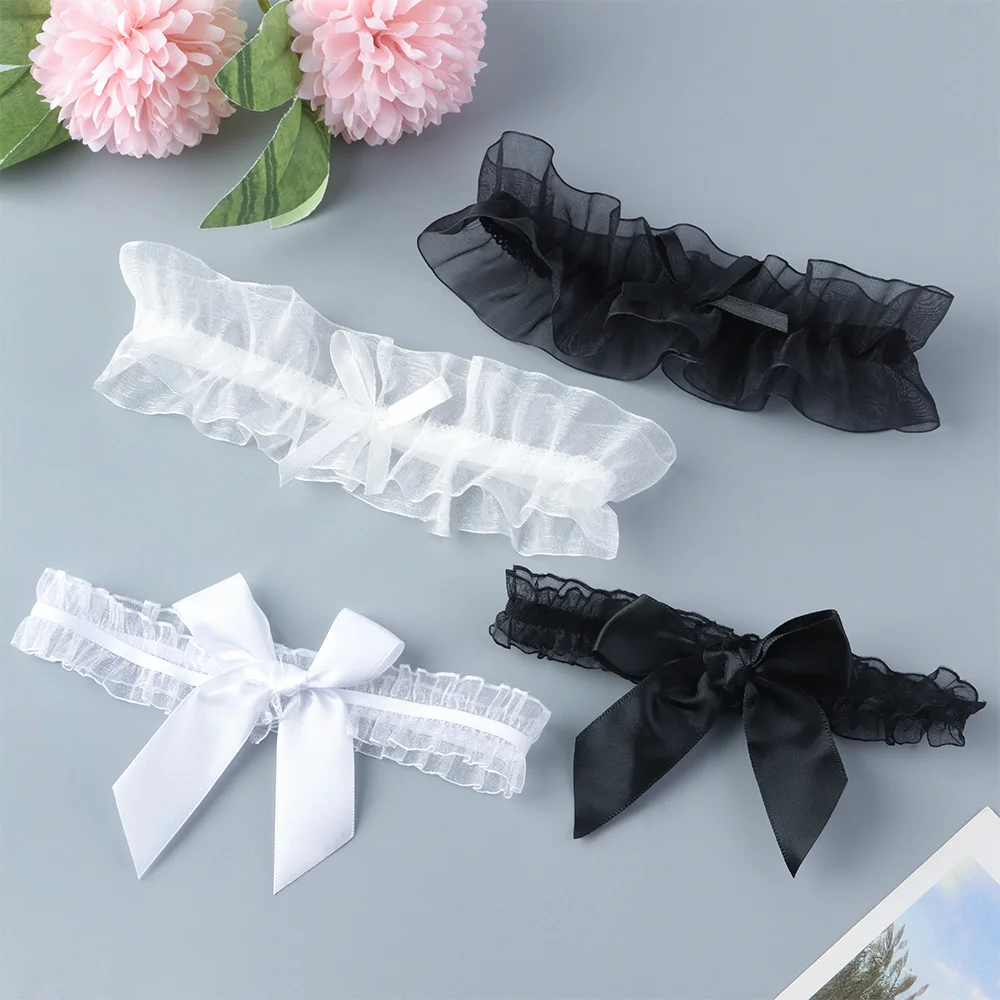 Fashion Sexy Garter Thigh Ring Wedding Bridal Leg Garter Belt Bowknot Lace Elastic Leg Ring Cosplay Party Lingerie Accessories