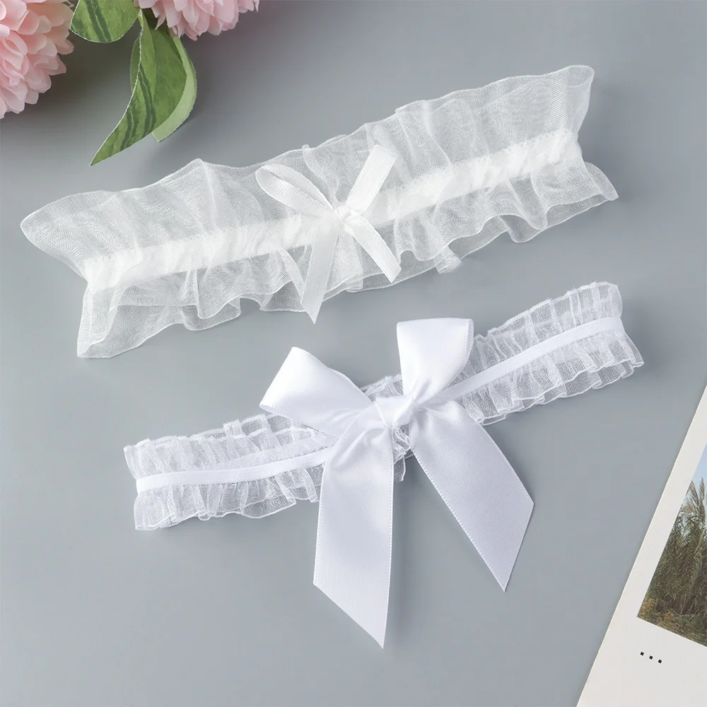 Fashion Sexy Garter Thigh Ring Wedding Bridal Leg Garter Belt Bowknot Lace Elastic Leg Ring Cosplay Party Lingerie Accessories thumbnail 3