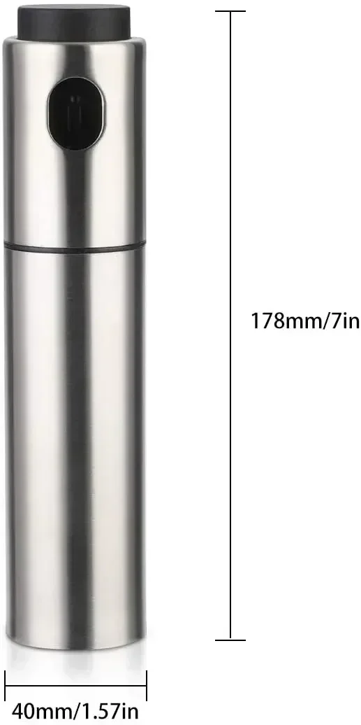 100ML 304 Stainless Steel BBQ Olive Oil Spray Diffuser For Kitchen Dispenser Bottle Squirt Container Vinegar Fuel Injection Pot thumbnail 2
