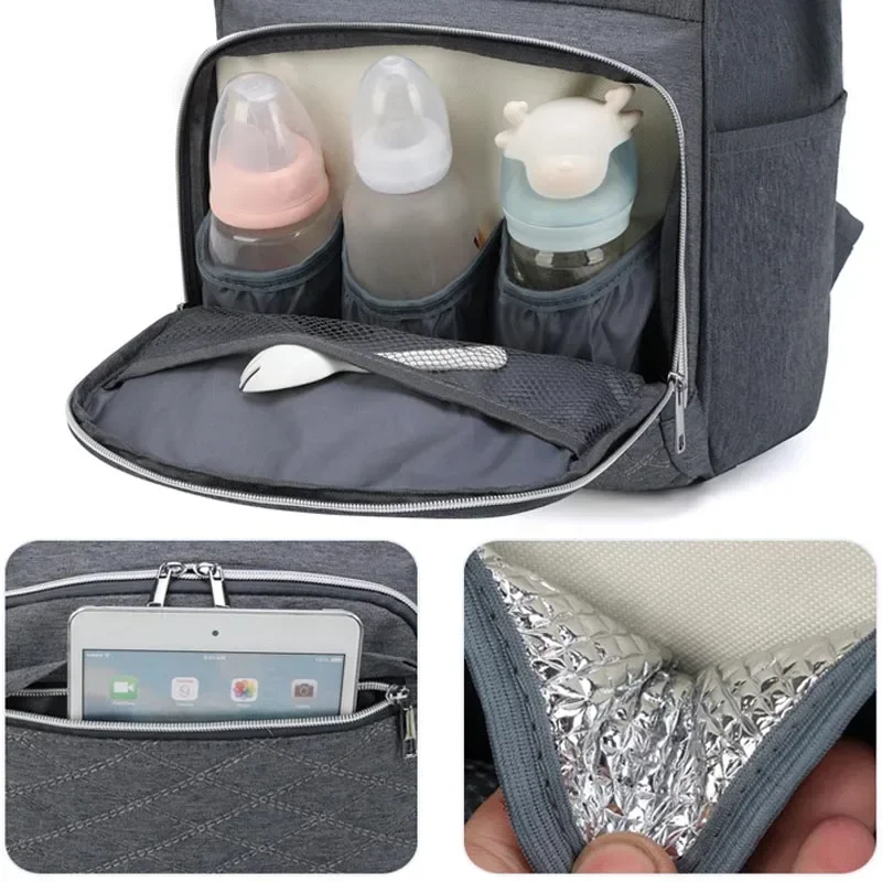 Mommy Diaper Bags Baby Stroller Hanging Bag Mother Large Capacity Nappy Backpacks with Changing Mat Convenient Baby Nursing Bags thumbnail 2