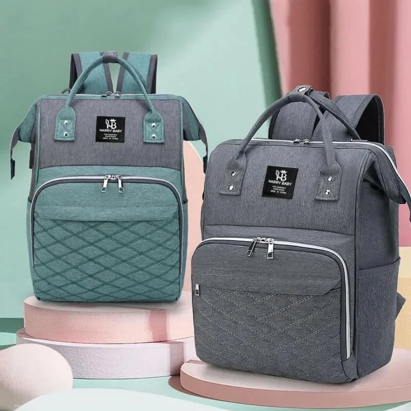 Mommy Diaper Bags Baby Stroller Hanging Bag Mother Large Capacity Nappy Backpacks with Changing Mat Convenient Baby Nursing Bags thumbnail 6